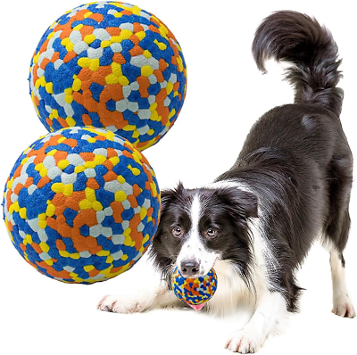 #ad Dog Balls Toys for Aggressive Chewers Indestructible Durable Bouncy Floating Ba $19.99