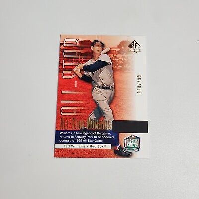 #ad 2004 SP Authentic All Star Moments Gold #170 Ted Williams HOF 038 499 $1.75