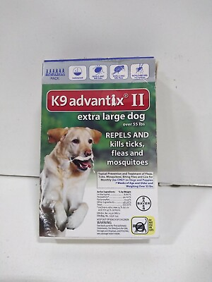 #ad NEW Bayer Advantage II Flea Drops for Extra Large Dogs 6 Pack $126.32