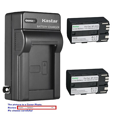 #ad Kastar Battery AC Wall Charger for Canon GL1 GL 1 DM GL1 GL2 GL 2 DM GL2 XL H1S $57.49
