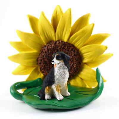 #ad Bernese Mountain Dog Sunflower Figurine $24.99