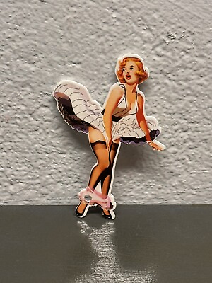 #ad MARILYN MONROE Thick Metal Magnet Actress Model Pin Up Gas Oil Sign $29.99