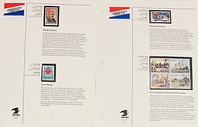 #ad 1992 US W.E.B DU BoisLOVE Christopher Columbus POSTAGE STAMPS SJXX 214 $6.65