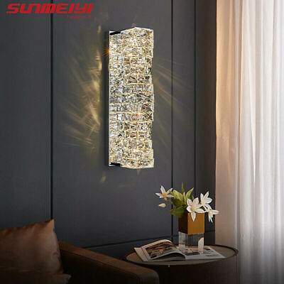 #ad Modern Home Crystal wall Lamp for Living Room Light Led Home Decor $220.58