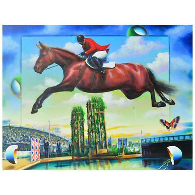 #ad #ad Ferjo quot;Horse Jumpingquot; Original Painting on Canvas Hand Signed. $5000.00