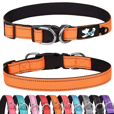 #ad Padded Dog Collar Reflective Dog Collars for Small Medium Large Dogs Comforta... $20.48