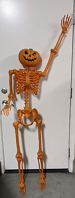 #ad Target 60quot; Posable Pumpkin Head Skeleton Halloween Hyde amp; EEK $49.95