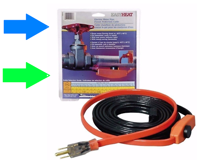 #ad EASY HEAT Automatic Heating Cable For Water Pipe Freeze Proof Tape 3ft to 40 ft $32.99