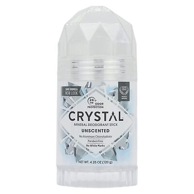 #ad CRYSTAL Deodorant Stick Unscented 4.25 Ounce White $10.64