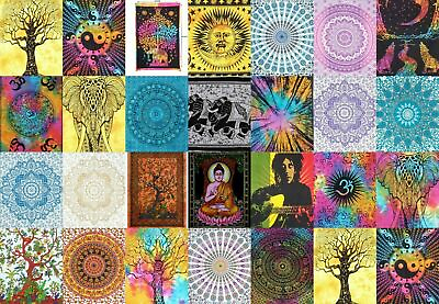 #ad Lot Cotton Indian Mandala Wall Hanging Tapestry Bulk Hippy Hippie Boho Wholesale $127.90