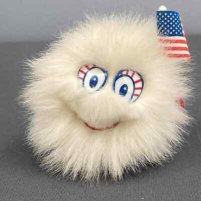 #ad VTG Russ Plush White USA Flag Little Buddy Brownie Cookie Stuffed Toy Patriotic $11.99