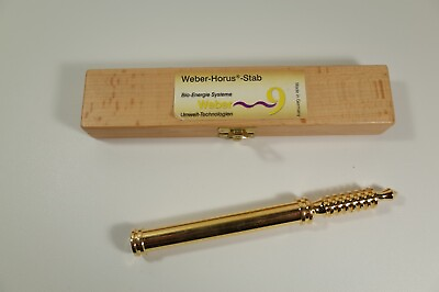 #ad Weber horus Rod Brass Gold plated Bio resonance energy harmonizer tool $275.00