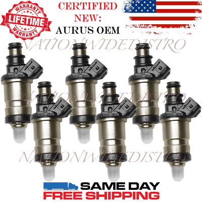 #ad 6x OEM NEW AURUS Fuel Injectors for 96 98 Acura RL 3.5L TL 3.2L V6 06164 P2A 000 $131.99