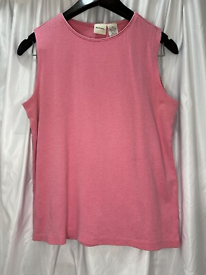 #ad Merona Women’s Small Pink Cotton Blend Basic Summer Spring Sleeveless Tank Top $15.00