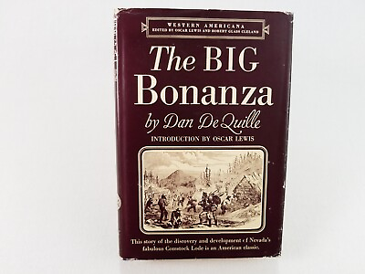 #ad The Big Bonanza 1947 1964 Dan De Quille HC DJ Comstock Lode Nevada $33.99
