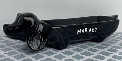 #ad Weiner Hot Dog Holder Dachshund Ceramic Hobby Piece Painted Harvey Cute $9.99