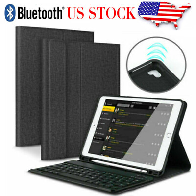 #ad US Bluetooth Keyboard With Smart Case For iPad 6th Generation 2018 9.7quot; Air 1 2 $31.25