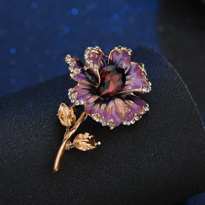 #ad Elegant Colorful Enamel Flower Brooch Vintage Brooch Pin Antique Jewelry Gift $3.19