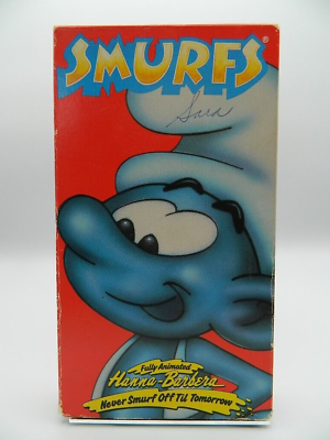 #ad VHS Smurfs Never Smurf Off Til Tomorrow Hannah Barbera 1990 $9.95