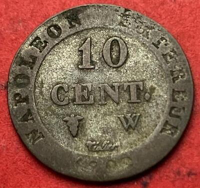 #ad 1809 France 10 Centimes W Mint Lille 1.1 Million Minted #PT11 $35.35