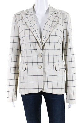 #ad Derek Lam 10 Crosby Women#x27;s Collar Long Sleeves Lined Blazer Striped Size 10 $46.37