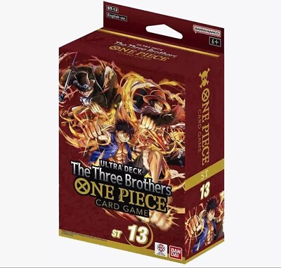 #ad One Piece TCG English Three Brothers Starter Deck ST 13 New Sealed In Hand $44.99