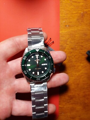 #ad Seiko 5 Dive Watch 43mm Automatic Never worn Green Dial $250.00