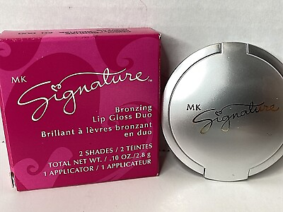 #ad Mary Kay Signature Bronzing Lip Gloss Duo In Mirrored Compact Coral Bronze NEW $9.99