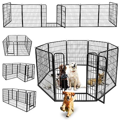 Portable Pet Playpen Puppy Dog Fences Gate Home Indoor Outdoor Fence Exercise $133.98