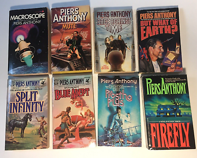 #ad Piers Anthony 8 Book LOT FANTASY SCIENCE FICTION PB $16.95