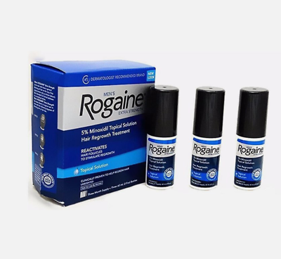 #ad Men#x27;s Rogaine Extra Strength 5% Minoxidil Topical Solution 3 Month Supply 60ml $32.11