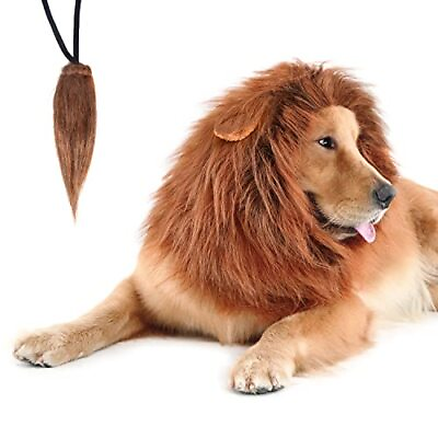 CPPSLEE Lion Mane for Dog Costumes Dog Lion Mane Realistic Lion Wig for Mediu... $15.63