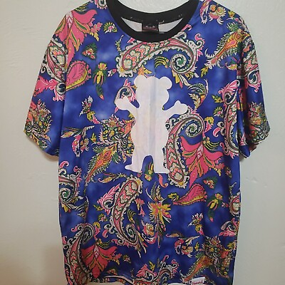 #ad Diamond Supply Co Mens Bear Grizzly Asian Floral slick material Shirt Size XXXL $2.00