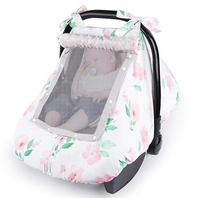 #ad Baby Car Seat Cover Infant Car Seat Covers for Babies Breathable White Flower $26.88