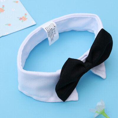 #ad Dog Bow Tie Puppy Pet Bowtie Collar Cat Neck Tie for Puppy Size S Black $8.83