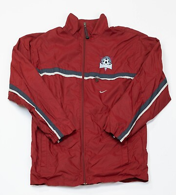 #ad Vintage Nike Soccer Fleece Lined Zip Jacket Men Size L Windbreaker Seattle FC $39.95