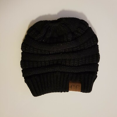 #ad Black knitted winter hat $7.00