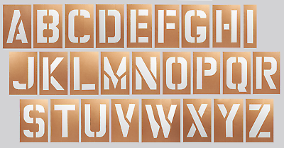 #ad 36in tall Alphabet stencils Set. Large Letters Laser cut in 32 ECt cardboard $200.00