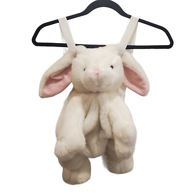 #ad Jstuff Associates White Bunny Rabbit Stuffed Animal Plush Backpack Bag 16” $45.99