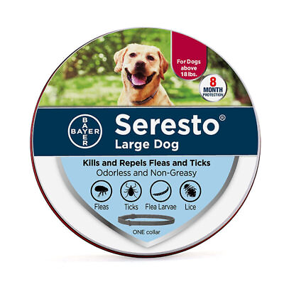 #ad #ad Seresto 8 Month 18lbs Flea amp; Tick Prevention Collar for Large Dogs New Seal US $17.59