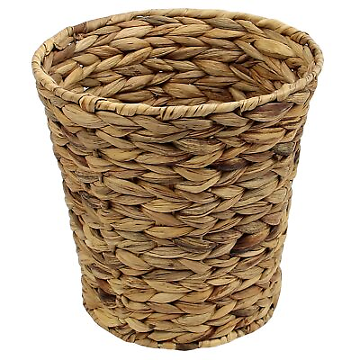 #ad Round Water Hyacinth Garbage Baskets for Storage Natural Woven Hyacinth Laund... $44.00