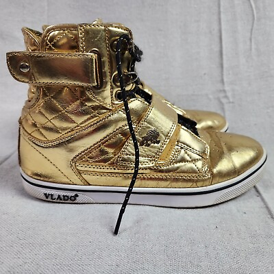 #ad Vlado Footwear Sneakers Womens Size 7 Gold High Top Shoes Lace Up Atlas W#x27;s $14.66