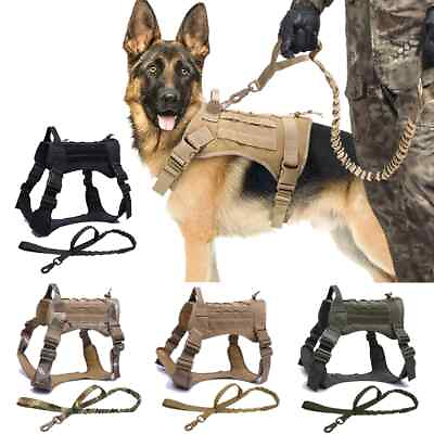 #ad Tactical Dog Harnesses Pet Training Vest with Leash for Small Medium Big Dogs $25.41