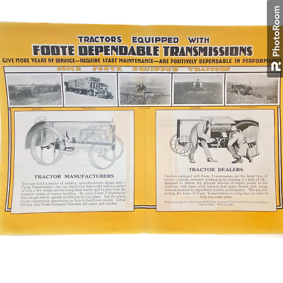 #ad Foote Transmissions Company Print Ad February 1920 Frame Ready 2 Pages $8.87
