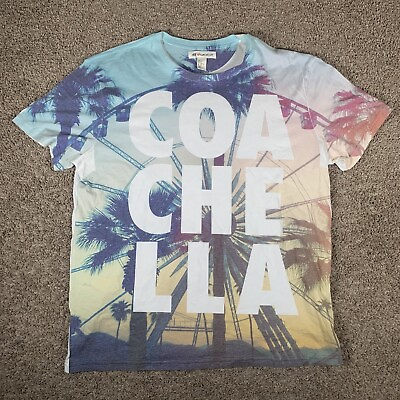 #ad Hamp;M Shirt Mens Extra Large Coachella Official Collection Festival All Over Print $19.99
