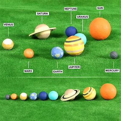 #ad 1 Set Solar System Planet Balls Toy Kids Astronomy Science Model Educational Toy $12.86