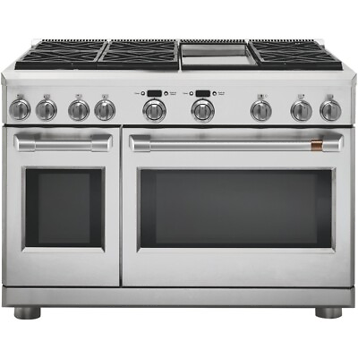 #ad GE Cafe C2Y486P2MS1 48quot; Stainless Steel Dual Fuel Professional Range $4999.99