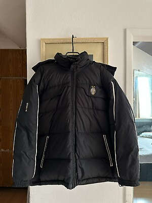 #ad Vintage 2000#x27;s Juventus Football Jacket Puffer Lotto Soccer Rare Size M $185.00