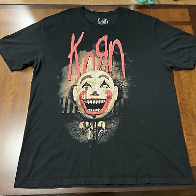 #ad Korn Shirt 2016 Tour Clown Slipknot Marilyn Manson Y2K Tagged 2XL Fits XL 24x31 $45.00