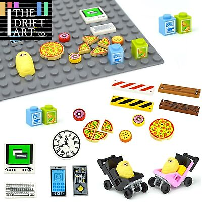 #ad Stroller Baby Computer Phone Clock Pizza City for Lego Building Blocks Sets DIY $11.72